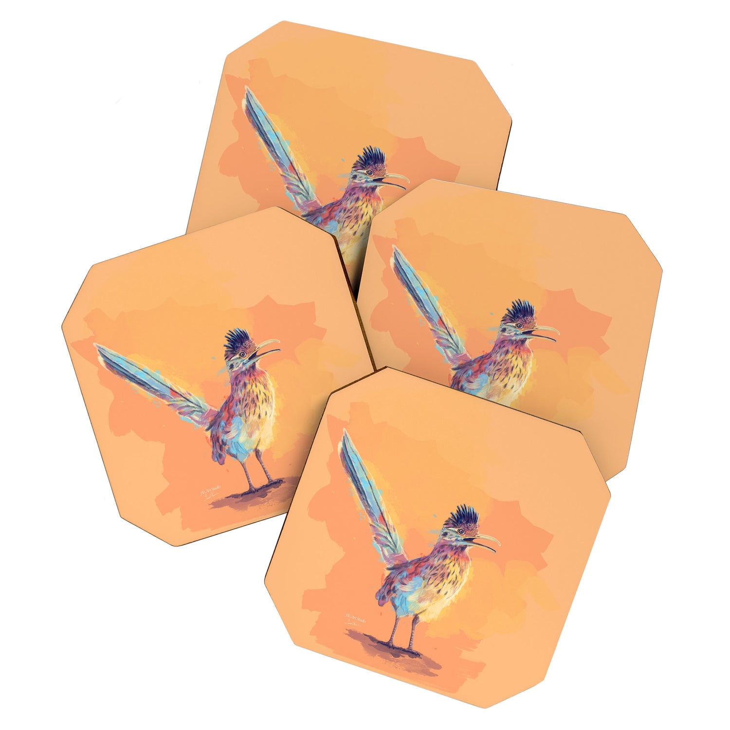 Desert Song - Roadrunner Illustration Coaster Gallery Image 1