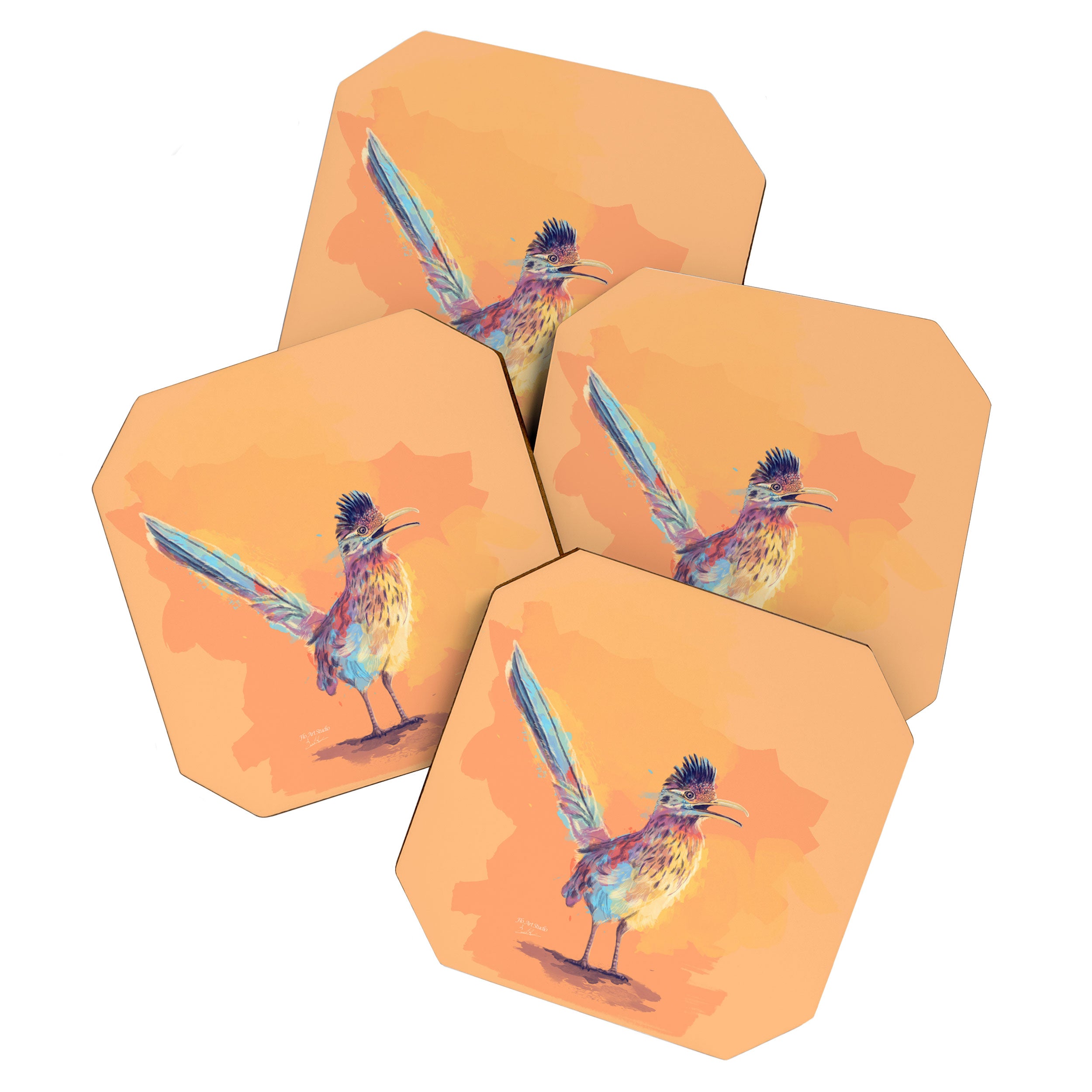 Desert Song - Roadrunner Illustration Coaster Gallery Image 1