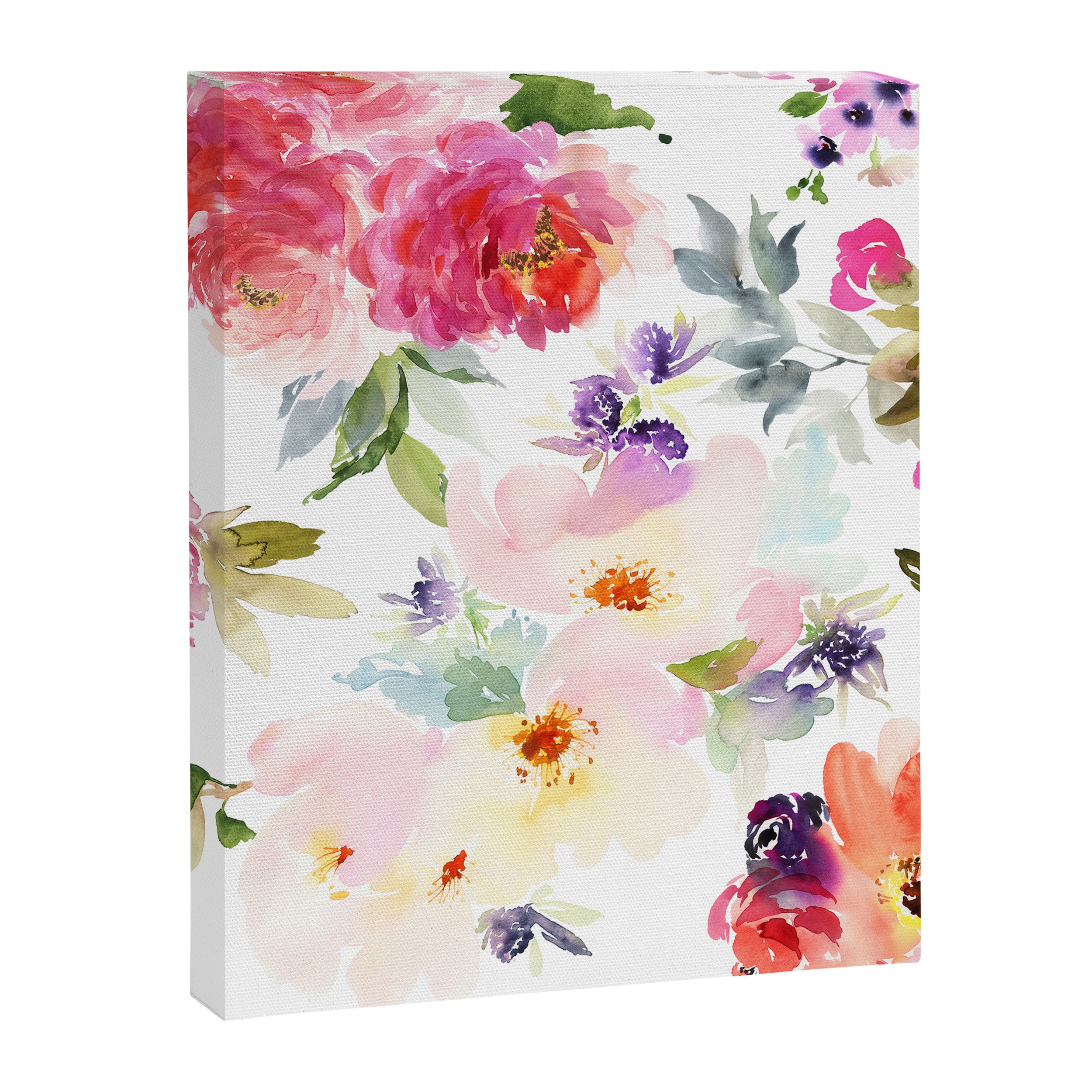 Beautiful Light Watercolor Painting Flower Pattern Floral Kingdom Canvas Print Gallery Image 6