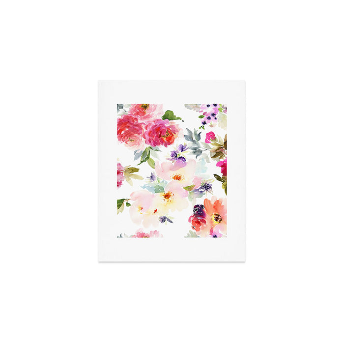 Beautiful Light Watercolor Painting Flower Pattern Floral Kingdom Art Print Gallery Image 1