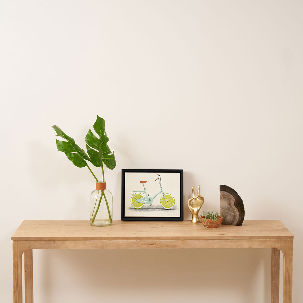 Acid (Blue) Framed Canvas Print Gallery Image 4