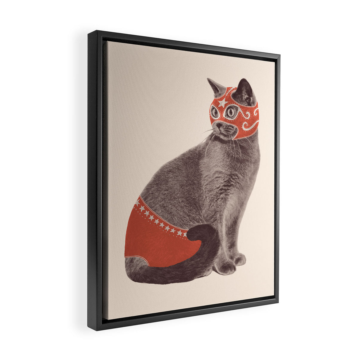 Cat Wrestler Framed Canvas Print Gallery Image 2