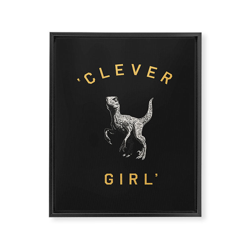 Clever Girl (Dark) Framed Canvas Print Gallery Image 6