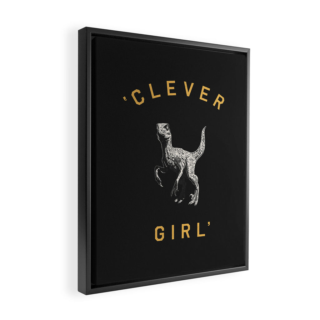 Clever Girl (Dark) Framed Canvas Print Gallery Image 2