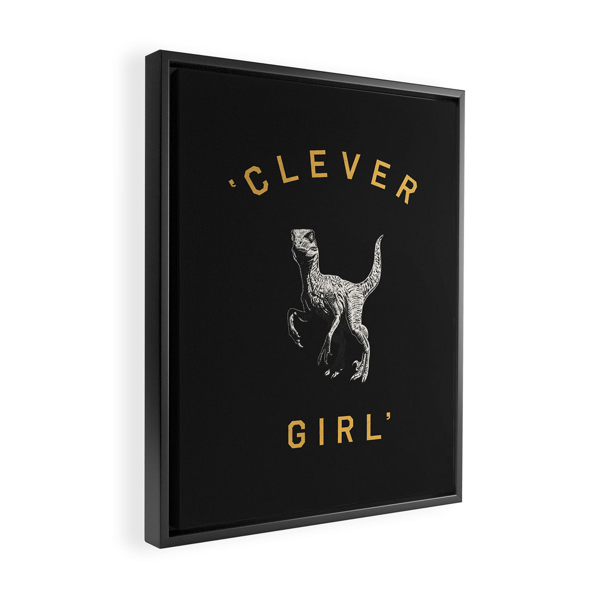 Clever Girl (Dark) Framed Canvas Print Gallery Image 2