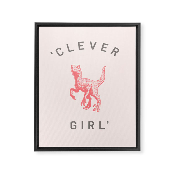 Clever Girl Framed Canvas Print Gallery Image 1