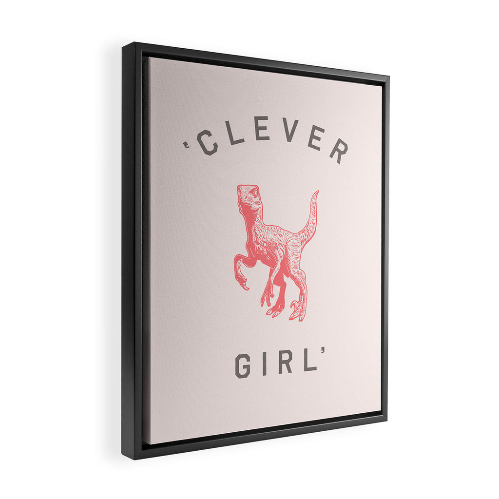 Clever Girl Framed Canvas Print Gallery Image 2