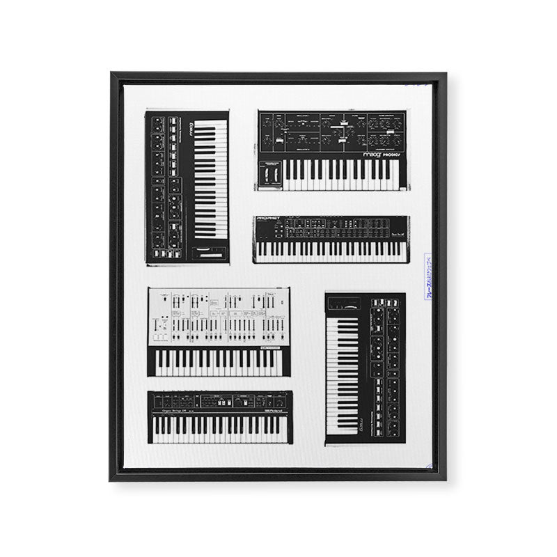 Collection : Synthetizers Framed Canvas Print Gallery Image 6