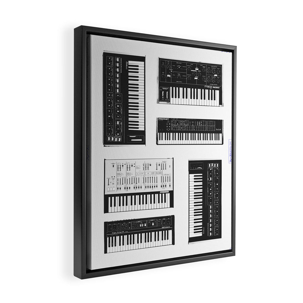 Collection : Synthetizers Framed Canvas Print Gallery Image 2