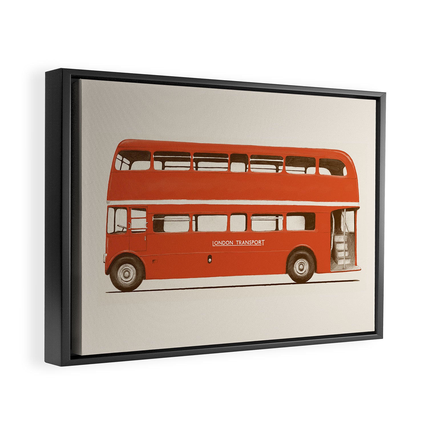 Double-Decker London Bus Framed Canvas Print Gallery Image 2