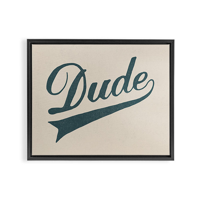Dude Framed Canvas Print Gallery Image 1