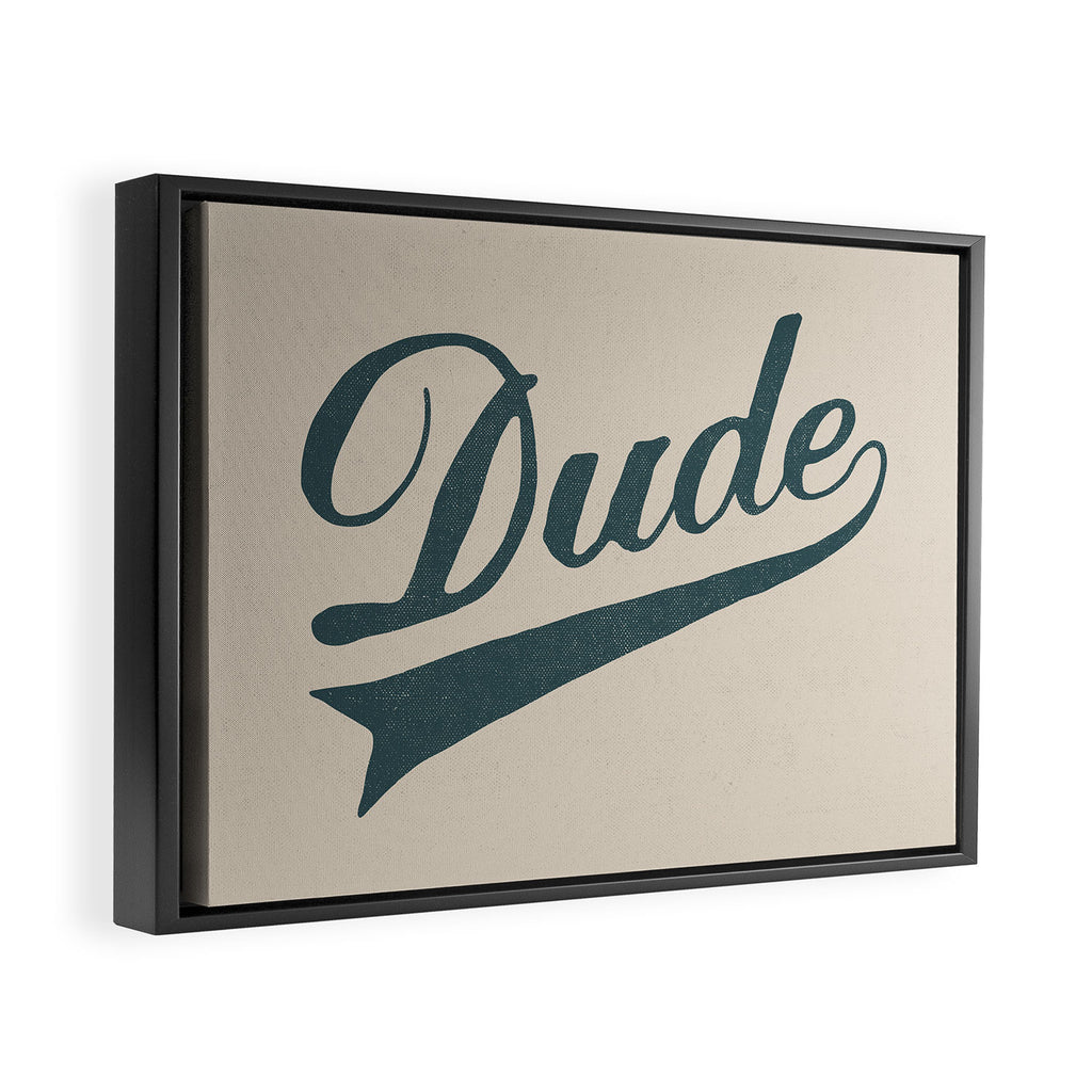 Dude Framed Canvas Print Gallery Image 2