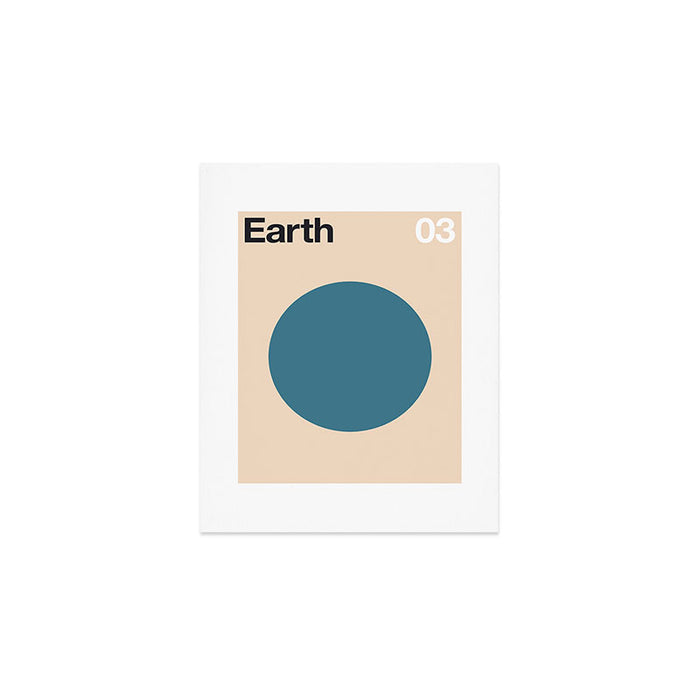 Earth 03 - Minimal Planets Art Print Gallery Image 1