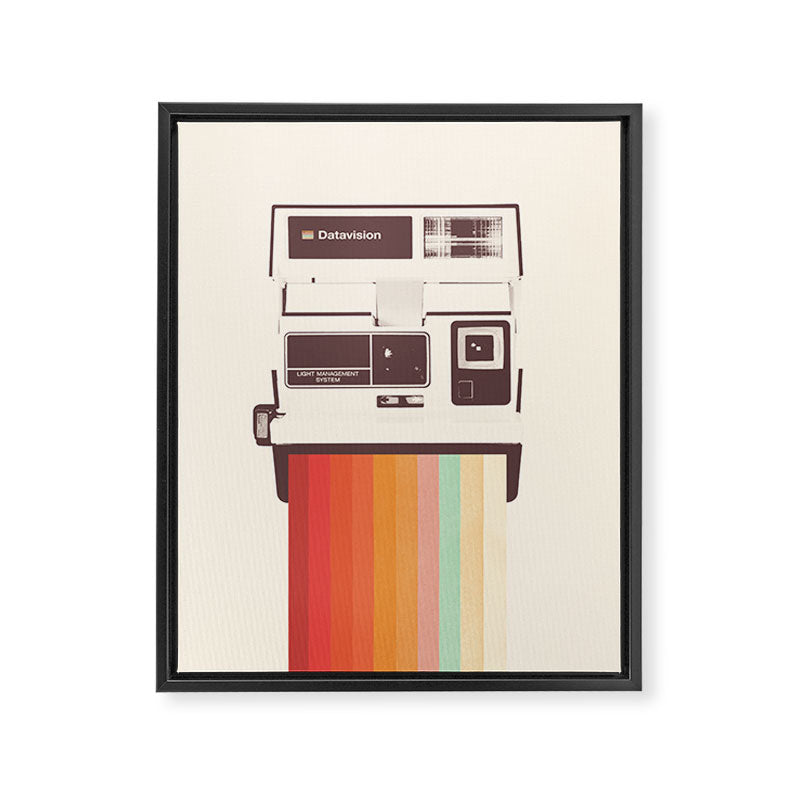Instant Camera Rainbow Framed Canvas Print Gallery Image 6