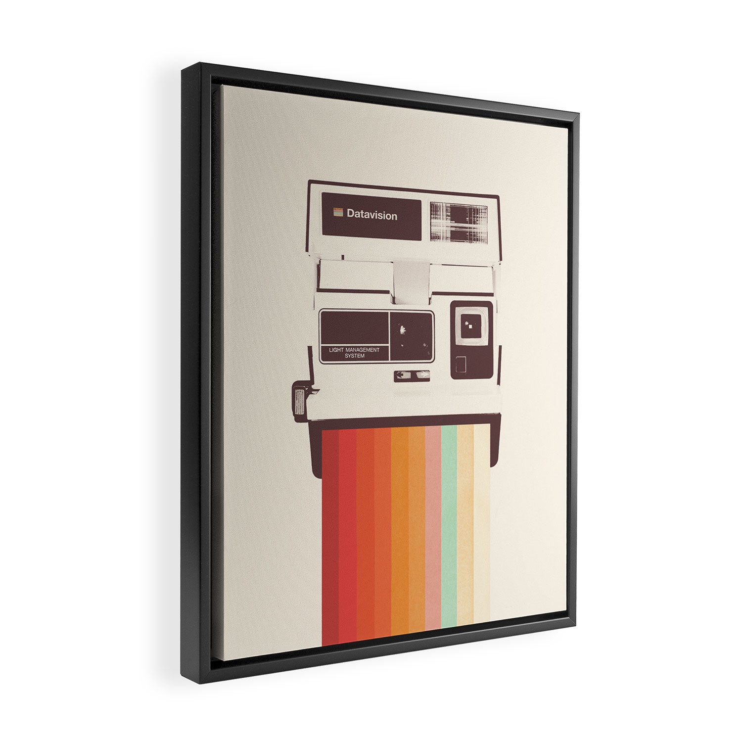 Instant Camera Rainbow Framed Canvas Print Gallery Image 2