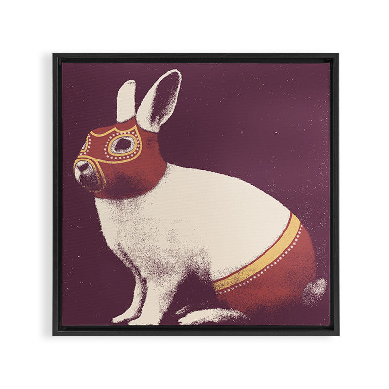 Lapin Catcheur (Rabbit Wrestler) Framed Canvas Print Gallery Image 3