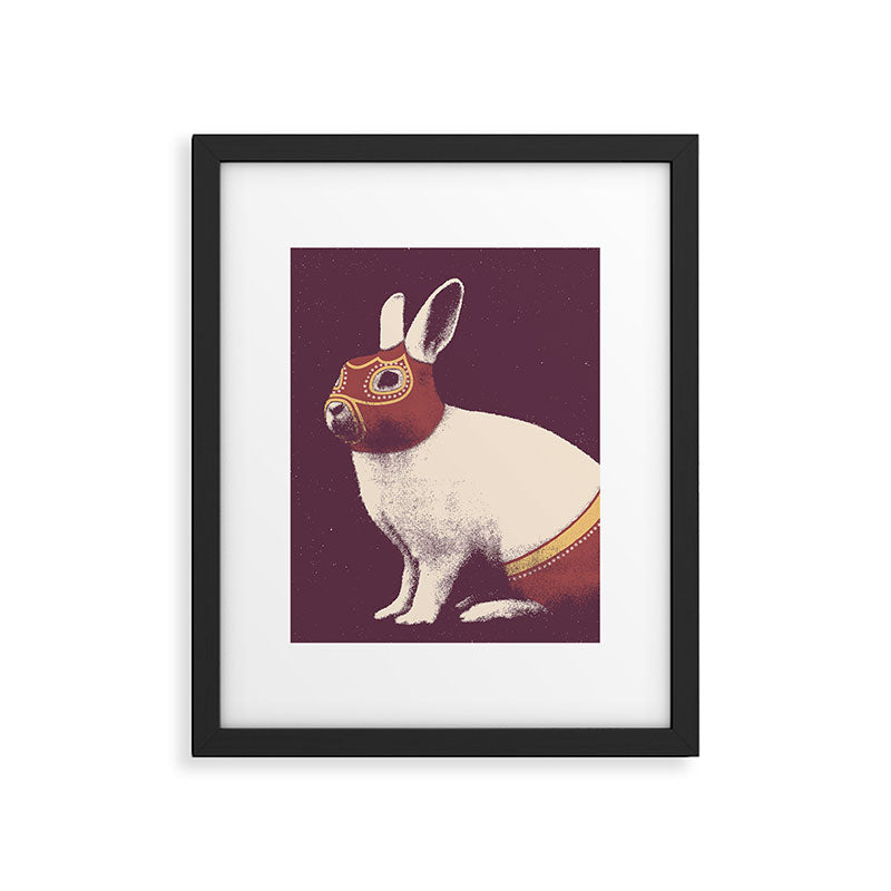 Lapin Catcheur (Rabbit Wrestler) Framed Art Print Gallery Image 4