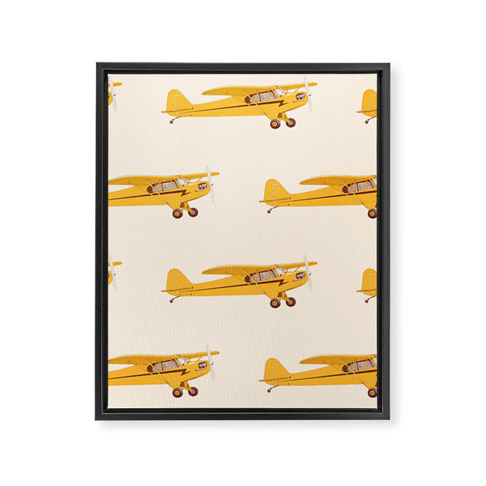 Little Yellow Plane Framed Canvas Print Gallery Image 1