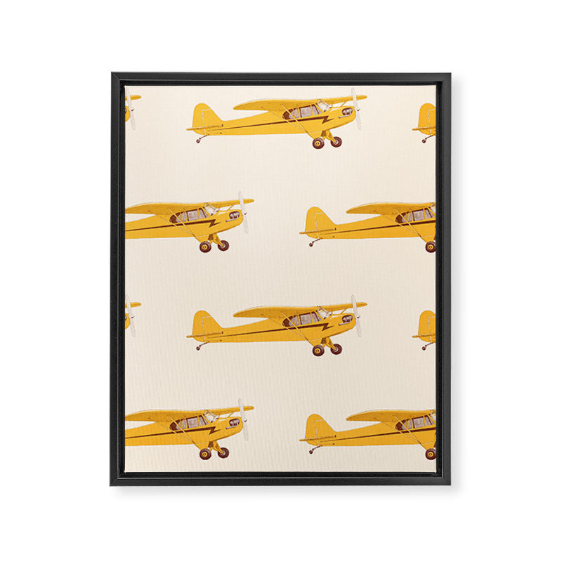 Little Yellow Plane Framed Canvas Print Gallery Image 8