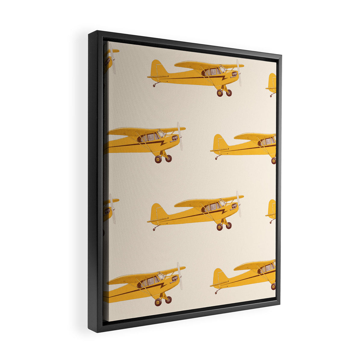 Little Yellow Plane Framed Canvas Print Gallery Image 2
