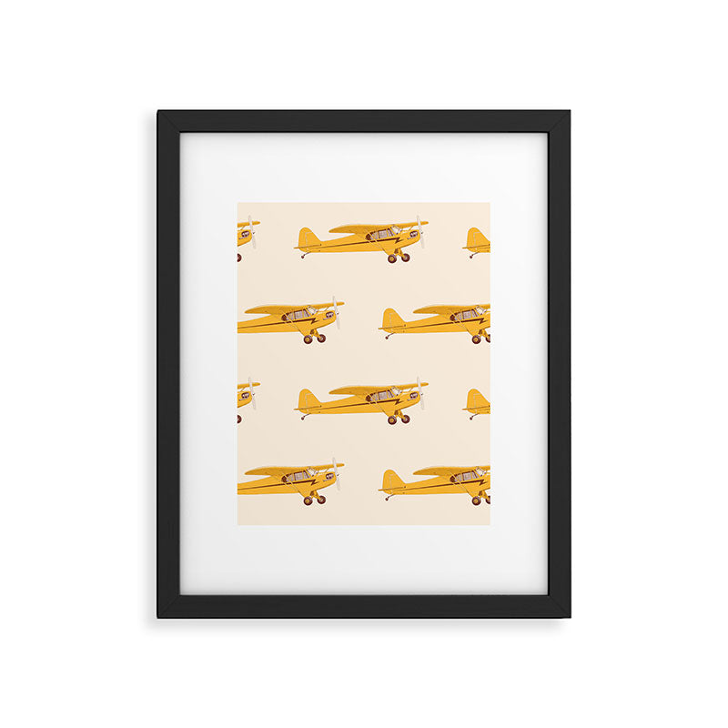 Little Yellow Plane Framed Art Print Gallery Image 6