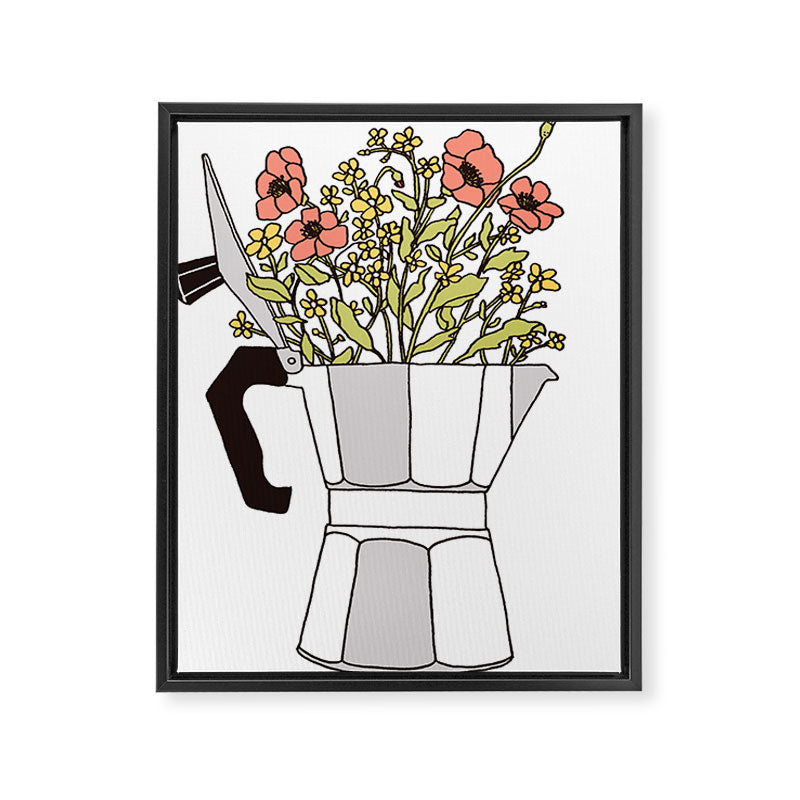 Moka Flowers Framed Canvas Print Gallery Image 6