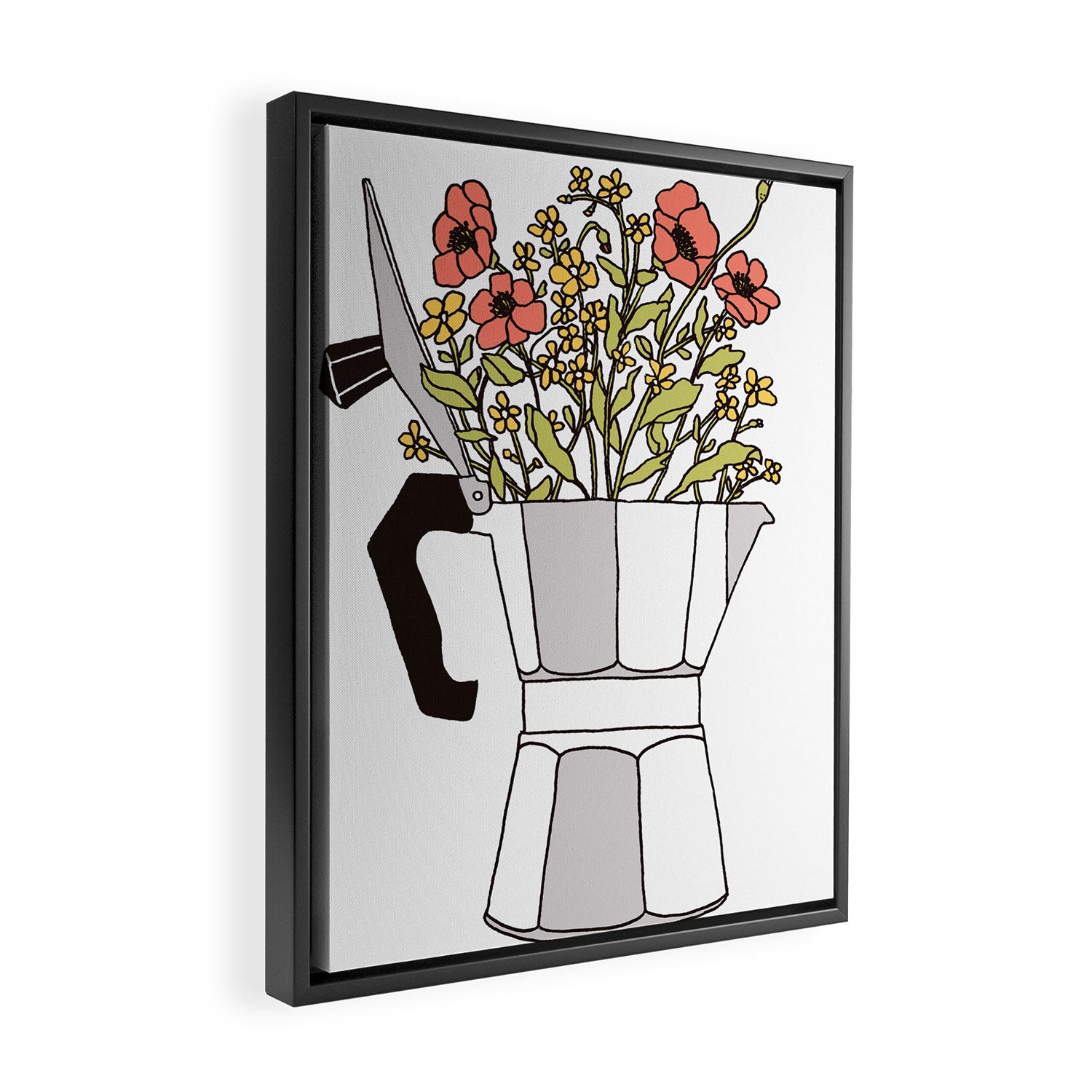 Moka Flowers Framed Canvas Print Gallery Image 2