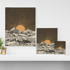 Mountainscape 6 - Night Sun Canvas Print Gallery Image 3