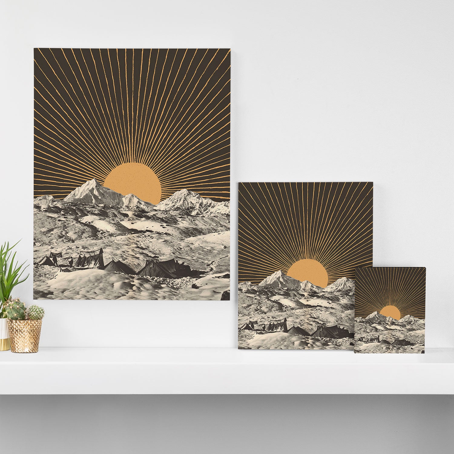 Mountainscape 6 - Night Sun Canvas Print Gallery Image 3