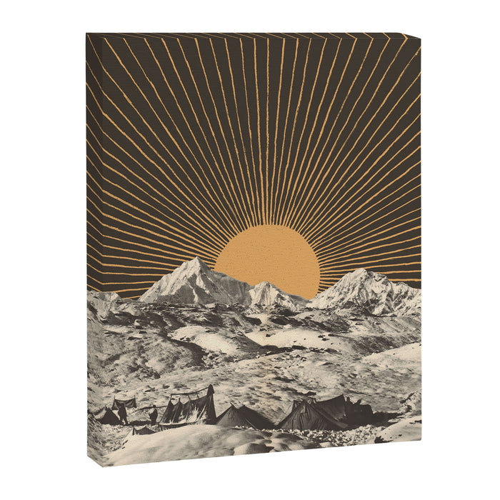 Mountainscape 6 - Night Sun Canvas Print Gallery Image 1