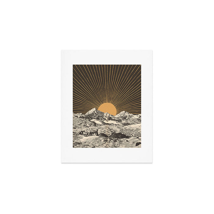 Mountainscape 6 - Night Sun Art Print Gallery Image 1