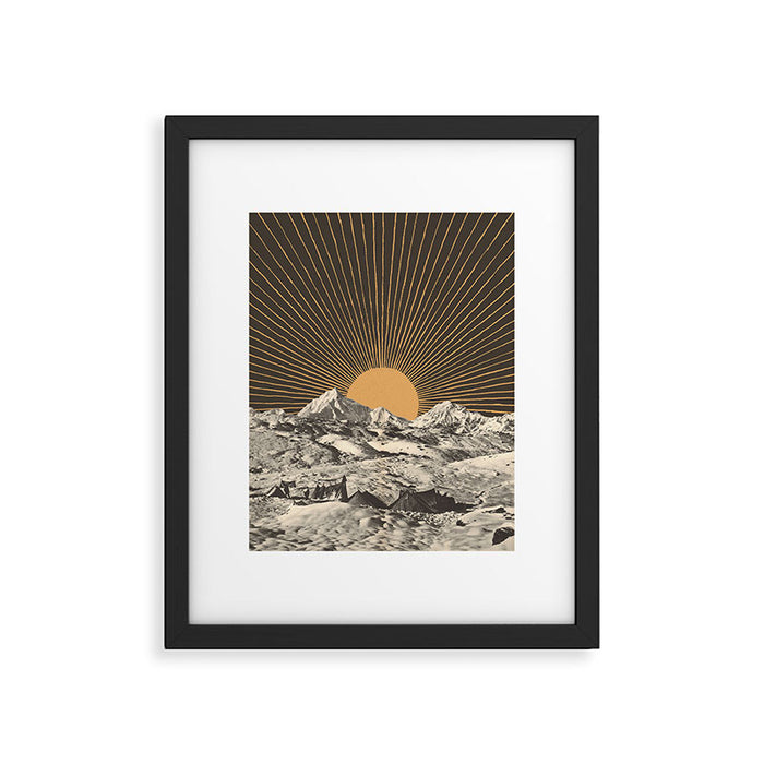 Mountainscape 6 - Night Sun Framed Art Print Gallery Image 1