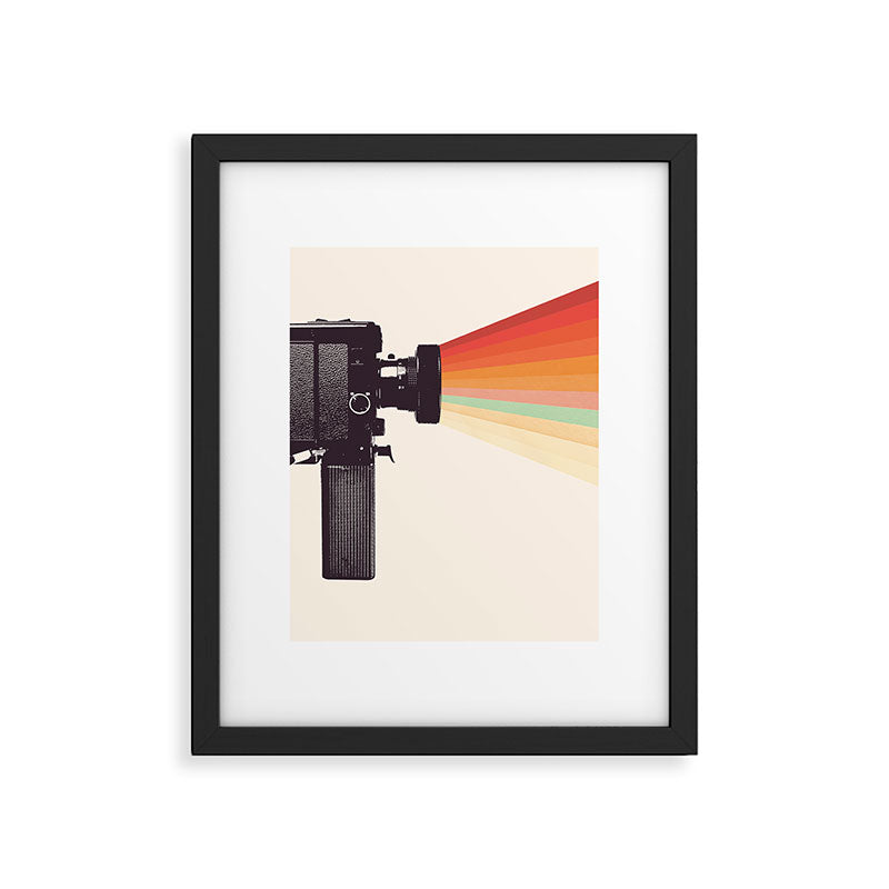 Movie Camera Rainbow Framed Art Print Gallery Image 5