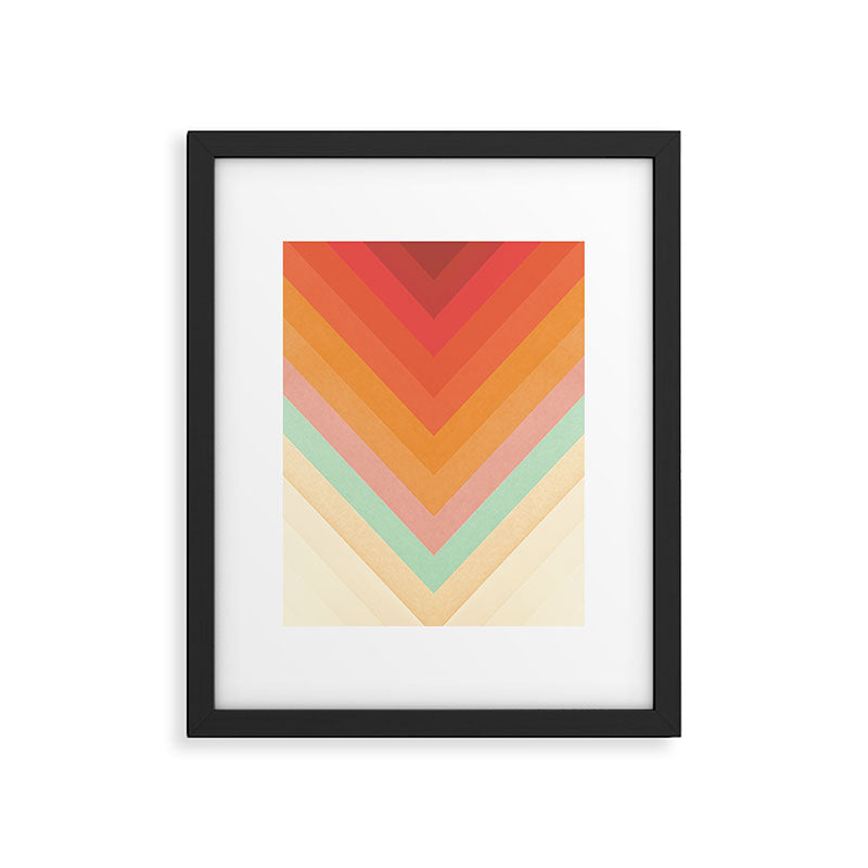 Rainbow Chevrons Framed Art Print Gallery Image 5