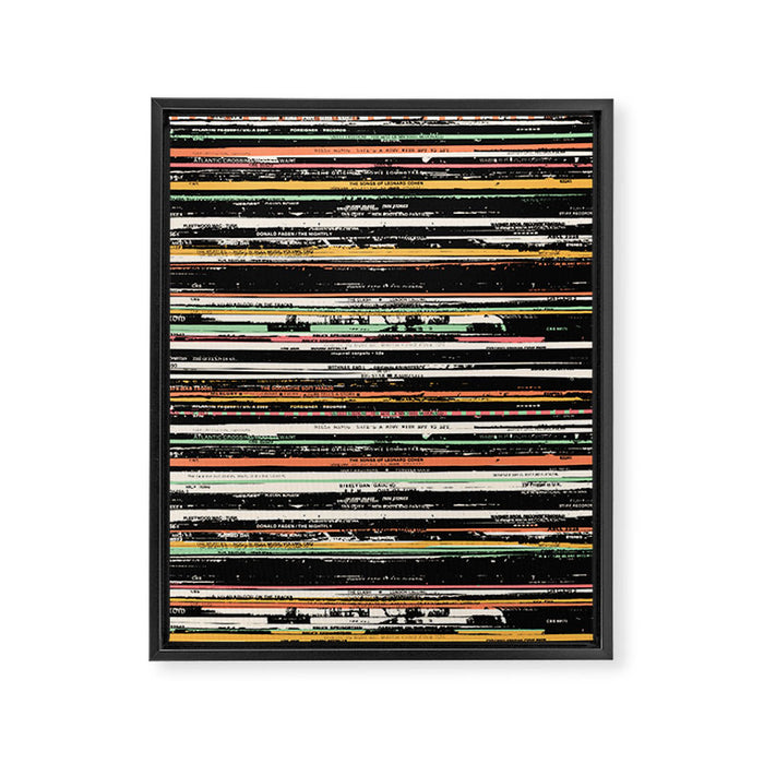 Recordsss Framed Canvas Print Gallery Image 1