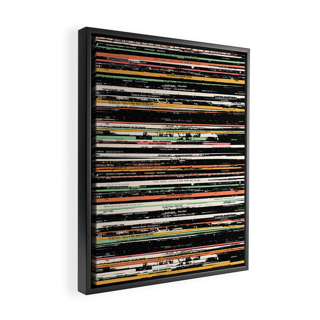 Recordsss Framed Canvas Print Gallery Image 2