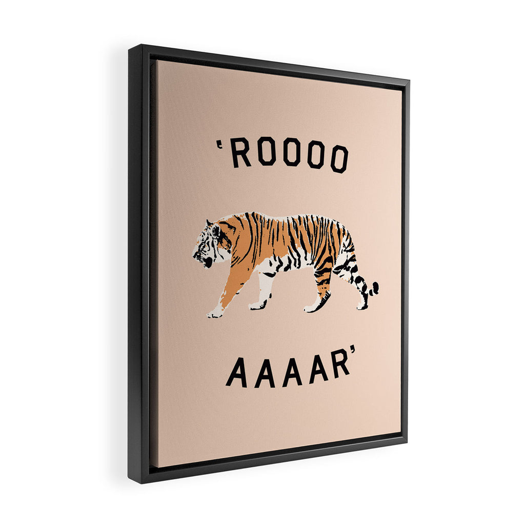 ROOOOAAAAR ! - Tiger Framed Canvas Print Gallery Image 2