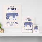 Smile Tiger, it's Summer Canvas Print Gallery Image 3