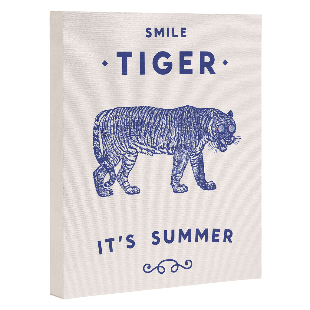 Smile Tiger, it's Summer Canvas Print Gallery Image 3