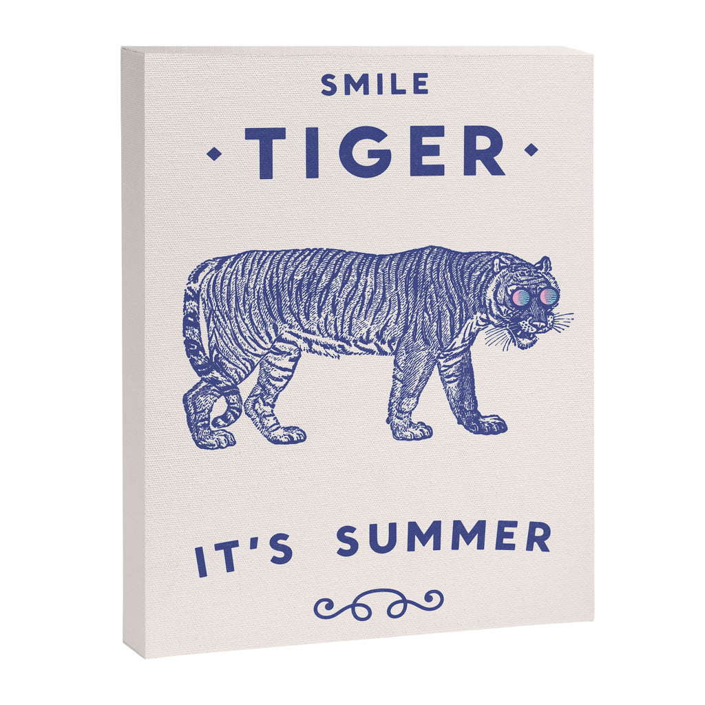 Smile Tiger, it's Summer Canvas Print Gallery Image 6