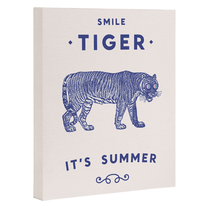 Smile Tiger, it's Summer Canvas Print Gallery Image 1