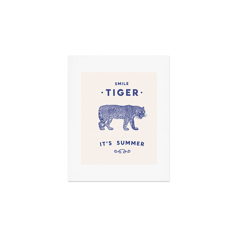Smile Tiger, it's Summer Art Print Gallery Image 1