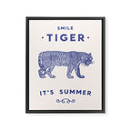 Smile Tiger, it's Summer Framed Canvas Print Gallery Image 6