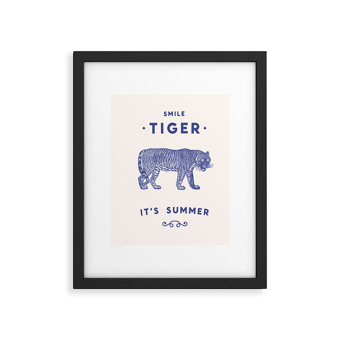 Smile Tiger, it's Summer Framed Art Print Gallery Image 1