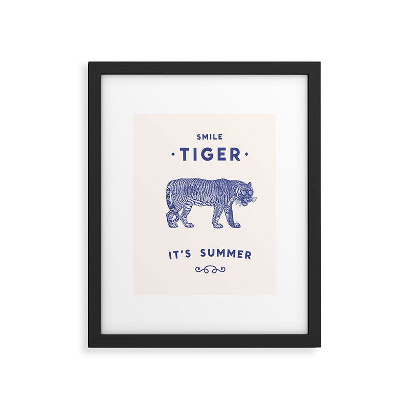 Smile Tiger, it's Summer Framed Art Print Gallery Image 4