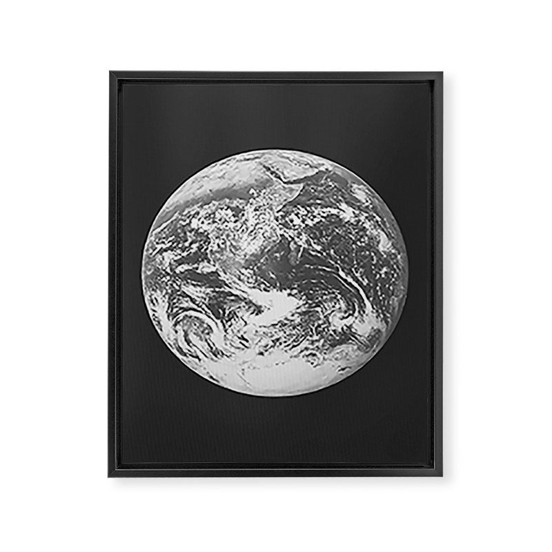 Solar System _ 03 Earth Framed Canvas Print Gallery Image 6
