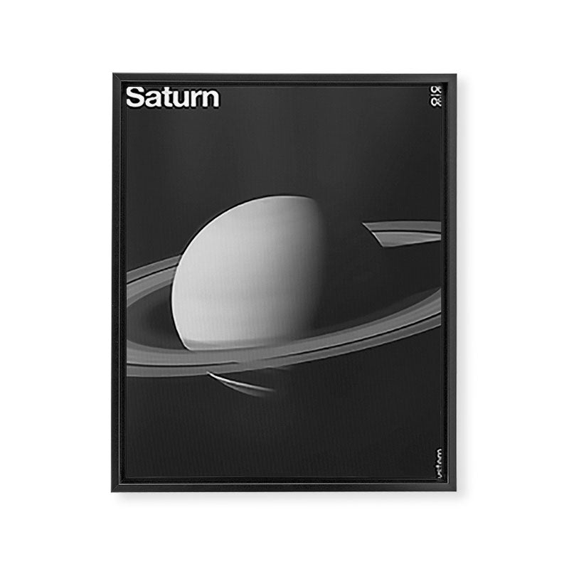 Solar System _ 06 Saturn Framed Canvas Print Gallery Image 6