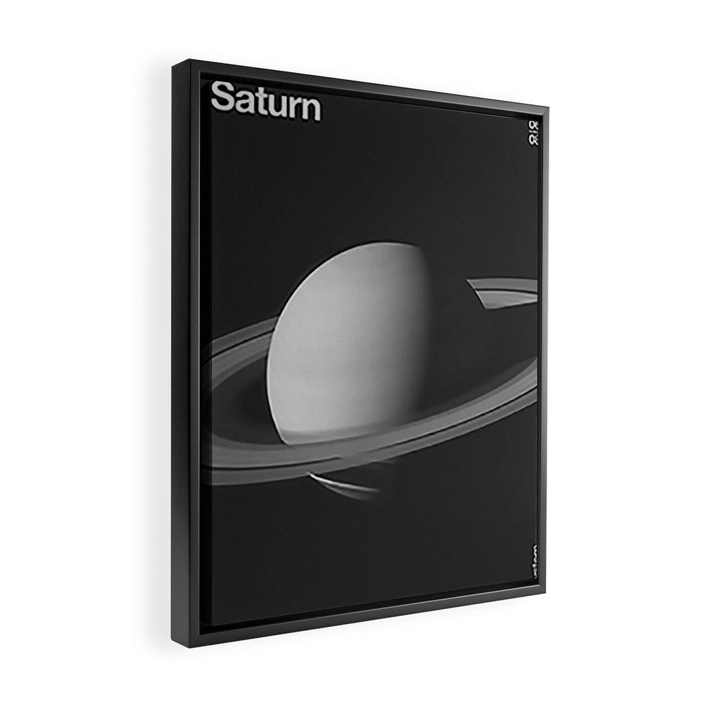 Solar System _ 06 Saturn Framed Canvas Print Gallery Image 2