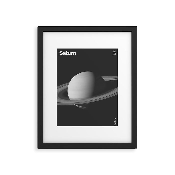 Solar System _ 06 Saturn Framed Art Print Gallery Image 1