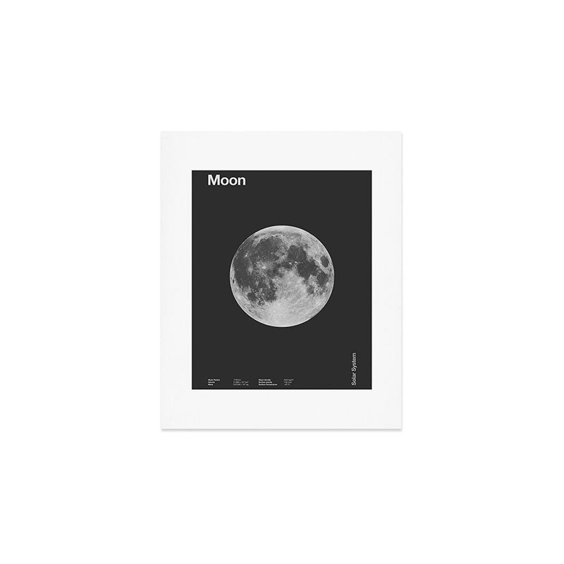 Solar System _ Moon Art Print Gallery Image 1